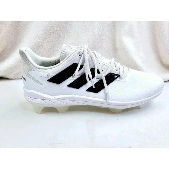 Adidas Adizero Size 14 Afterburner 8 Pro H00990 White Logo Lace Baseball Cleats - Picture 1 of 12